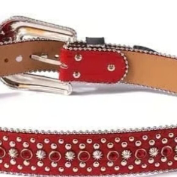 Red Ruby Rhinestone Belt - Picture 3 of 4